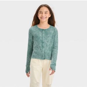 NWT Art Class Long Sleeve Snap Button Waffle Shirt